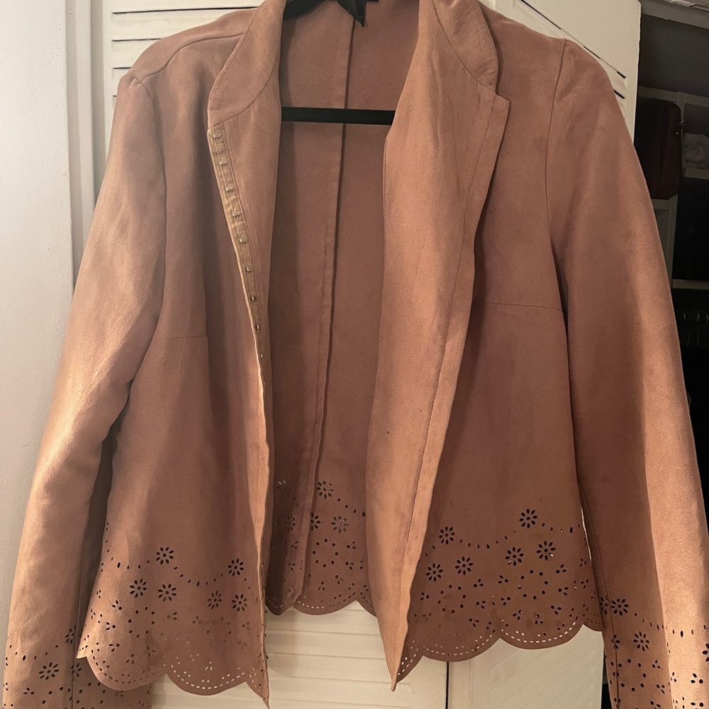 Faux suede jacket from The Limited. Size Large